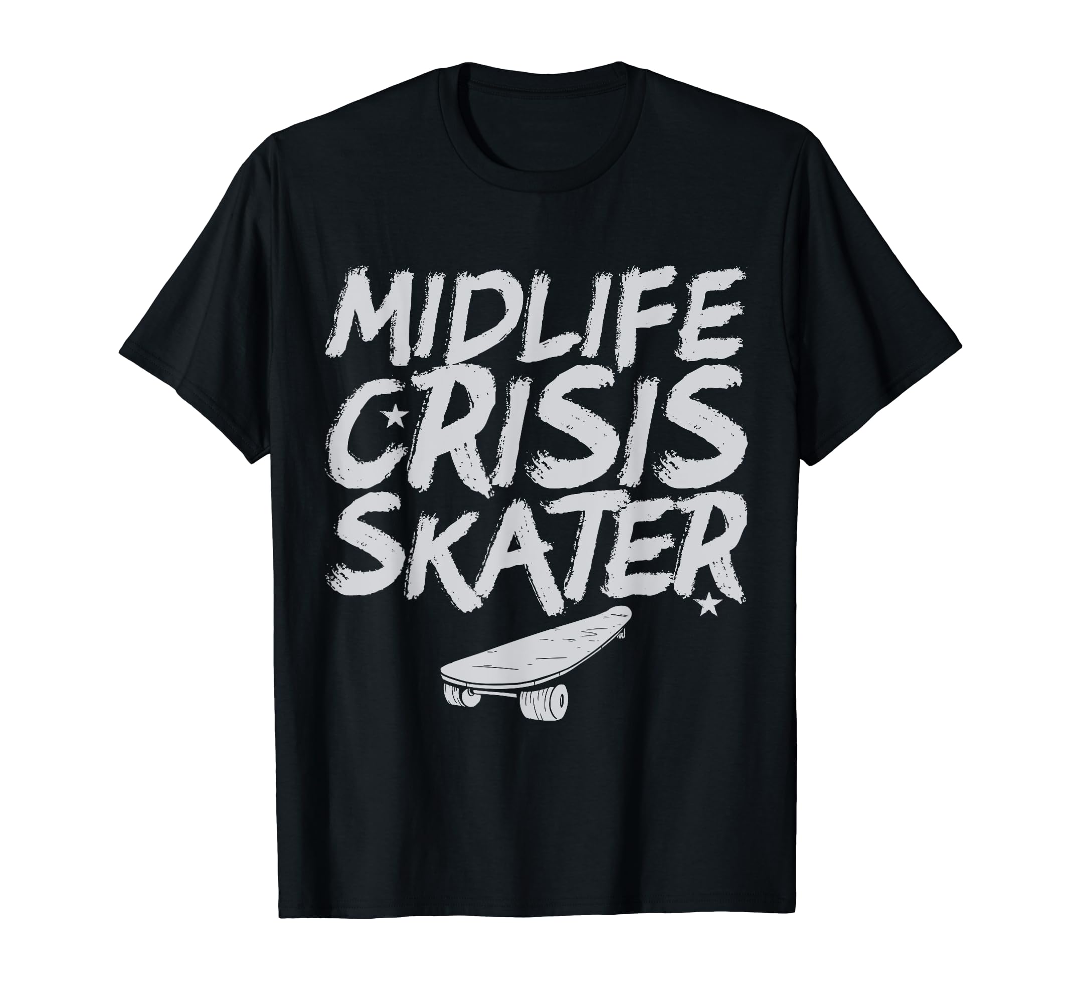Midlife Crisis Skater Skateboard Skateboarding Vintage T-Shirt — image 1