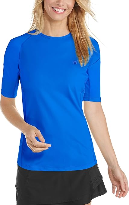 Short De Sport Homme Coolibar UPF 50+ - Bleu, Taille XL - Protection UV, Léger Et Poche Zippée