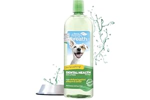 TropiClean Fresh Breath Original | Dog Oral Care Water Additive | Dog Breath Freshener Additive for Dental Health | VOHC Cert