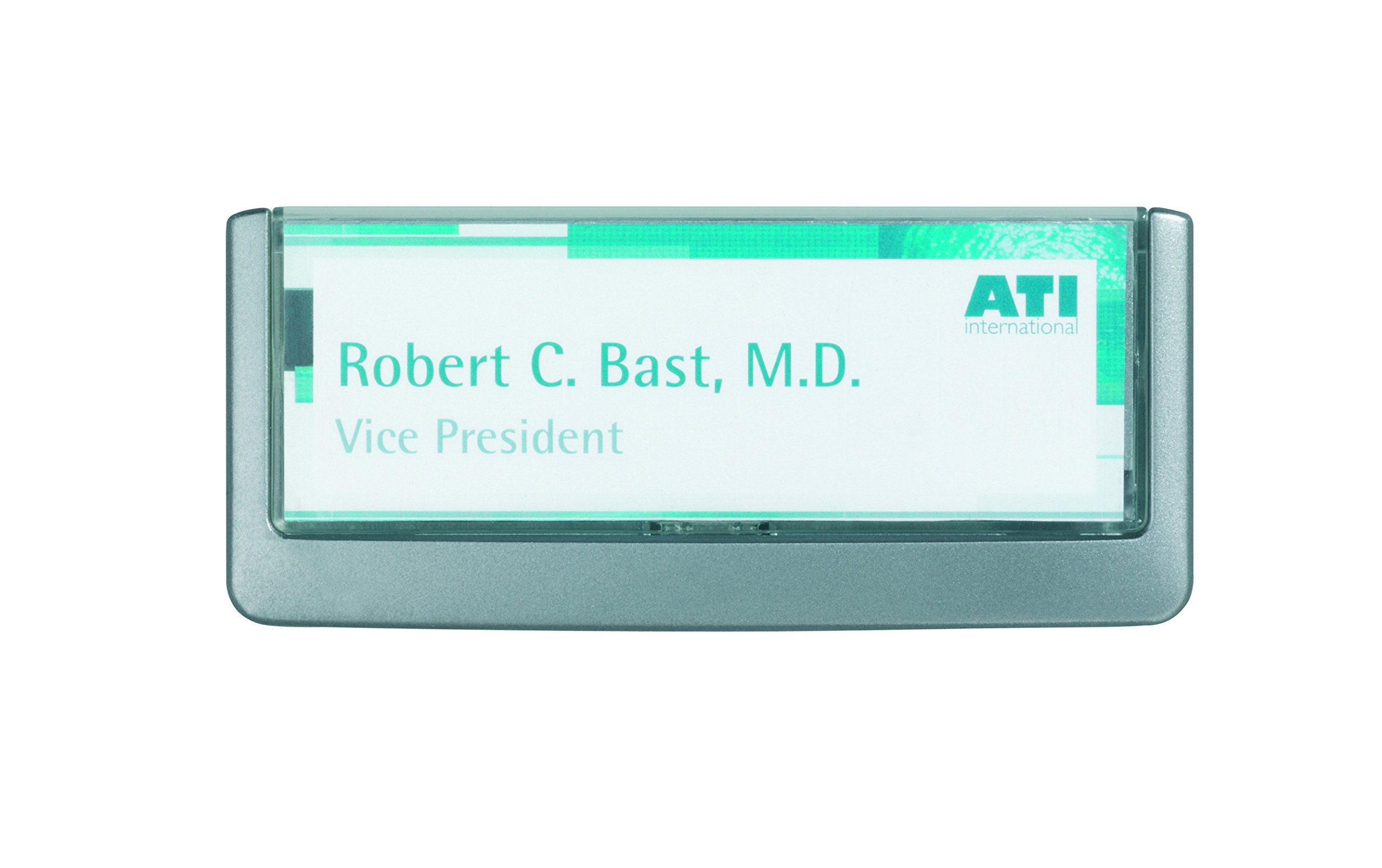 Durable Click Information Sign 149 x 52.5 mm Graphite | Door and Wall Sign | Includes Fittings | Ideal for Offices, Hotels, Public Buildings, etc.