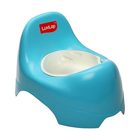 LuvLap Baby Potty Trainer Seat with Lid (Blue)