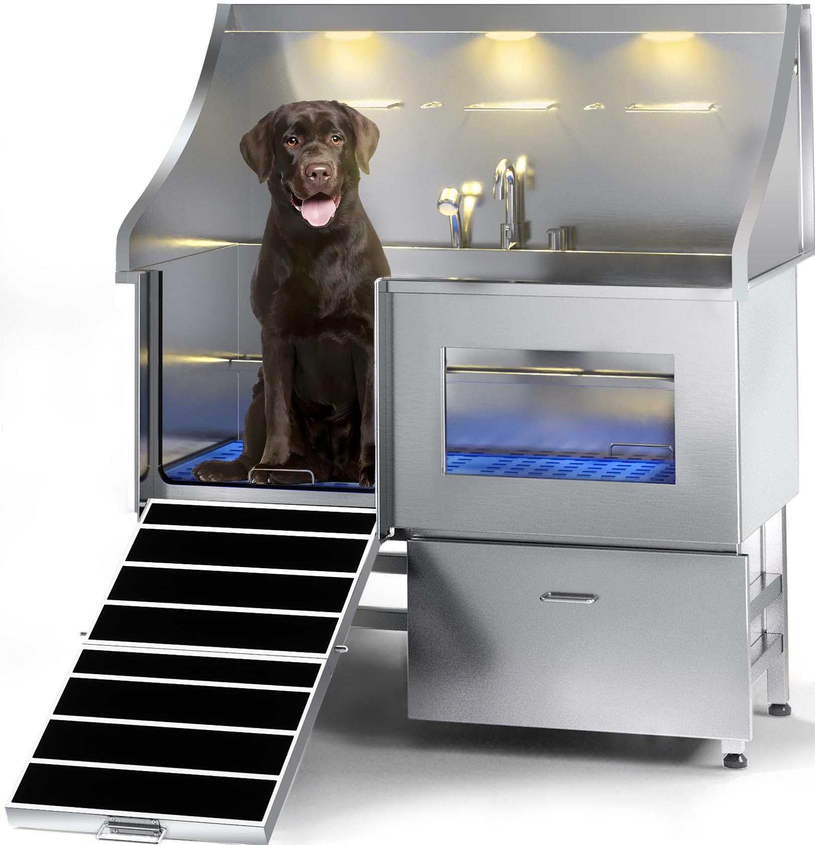 POLIMO Dog Washing Station, LED Professional