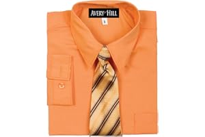 Avery Hill Boys Long Sleeve Dress Shirt with Windsor Tie