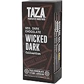 Taza Chocolate Organic Amaze Bar Wicked Dark 95%, Variety Pack, 4 Count | Dairy Free, Vegan Dark Chocolate Bar, Gluten Free, Soy Free, Low Sugar Unrefined Cacao, Direct Trade, 2.5 Ounce Bar