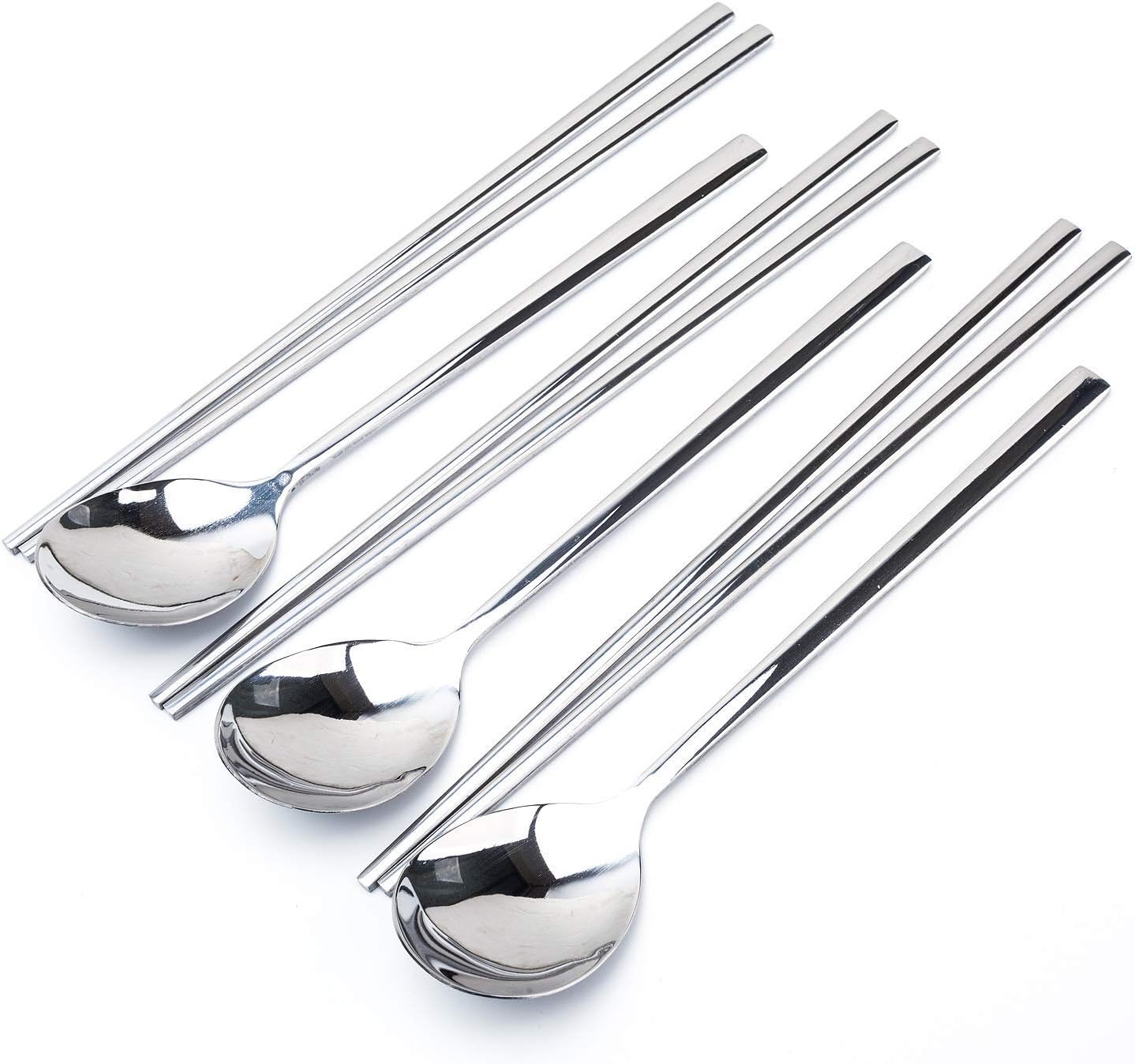 Korean Chopsticks and Spoons Sets Stainless Steel korean utensils