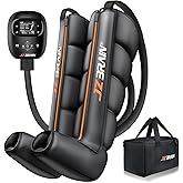 JZBRAIN Air Compression Leg Recovery Boots : Dual-Power Sequential Compression System Device with Smart Pressure Sensor - 6 Modes & 14 Positions Foot and Leg Massage for Athletes & Gym (Medium)