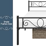 Yaheetech 3ft Metal Bed Frame with Headboard Footboard Black view 7