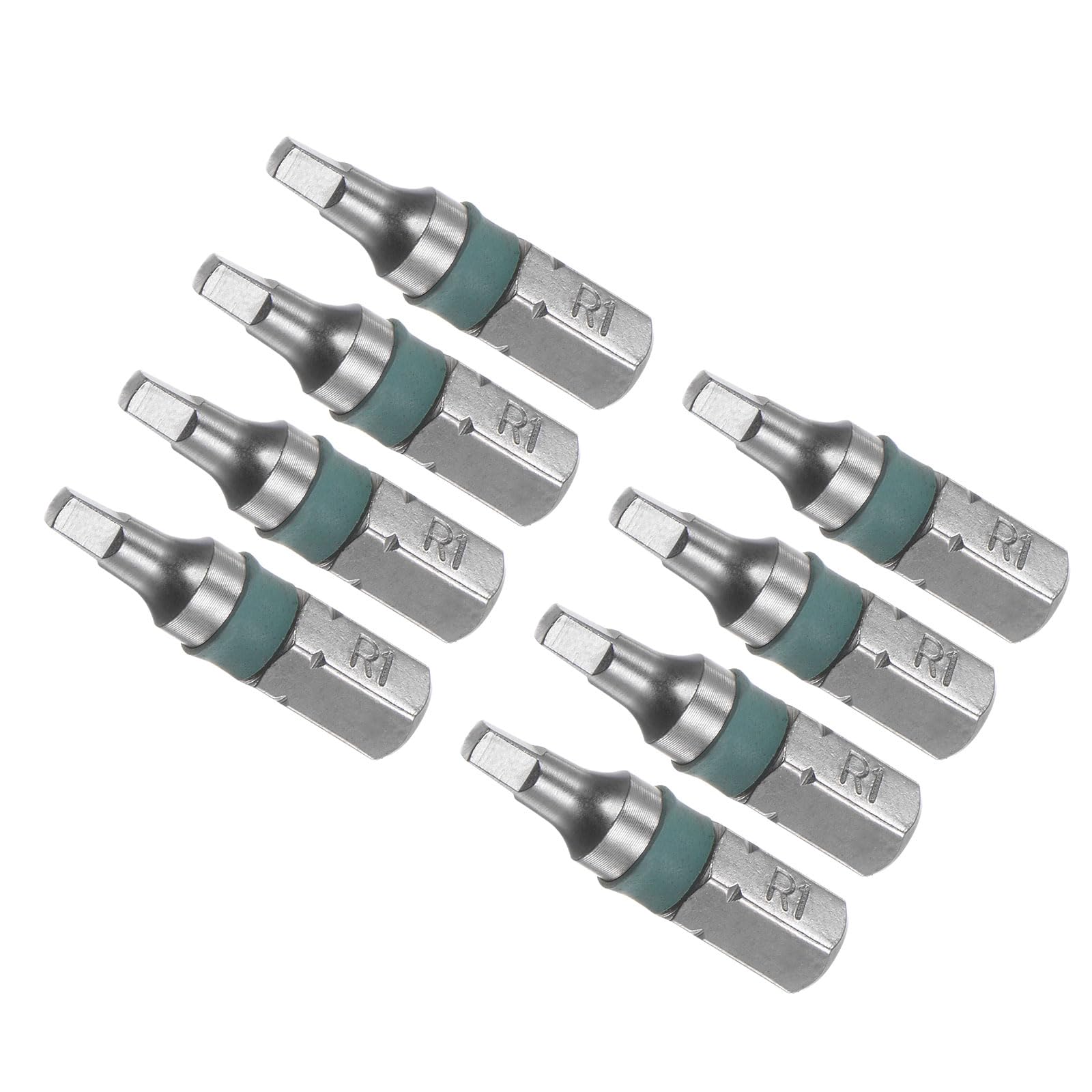 CoCud Square Screwdriver Bits, 2.5mm Head 25mm Length 1/4" Hex Shank, Steel Square Head Screwdriver Bit - (Applications: for Automobile Repair), 8-Pieces