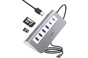 USB C Hub, INTPW 9-in-1 USB C Hub Multiport Adapter with 3.28FT Cable, USB C USB Hub with 4K HDMI, PD 100W, USB-C and 2 USB A 3.0 5Gbps, 2 USB A 2.0, SD/TF Slot for MacBook Air/Pro iPad Type-C Laptop