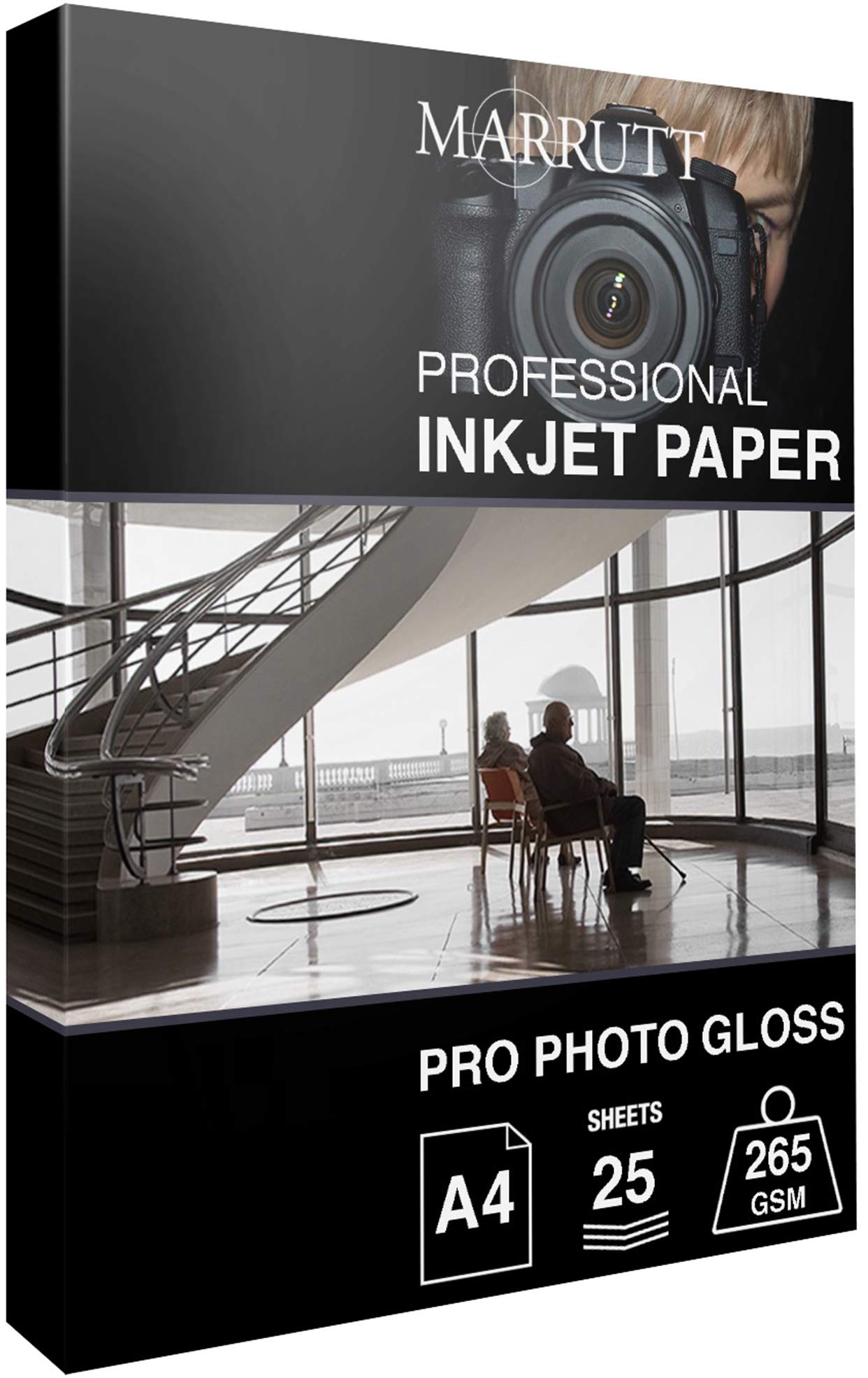 Marrutt 265gsm Pro Photo Gloss Inkjet Paper: A4-25 Sheets