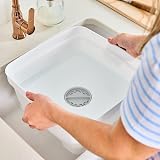 Minky 11L Washing Up Bowl with Plug & Strainer White UK Made view 3