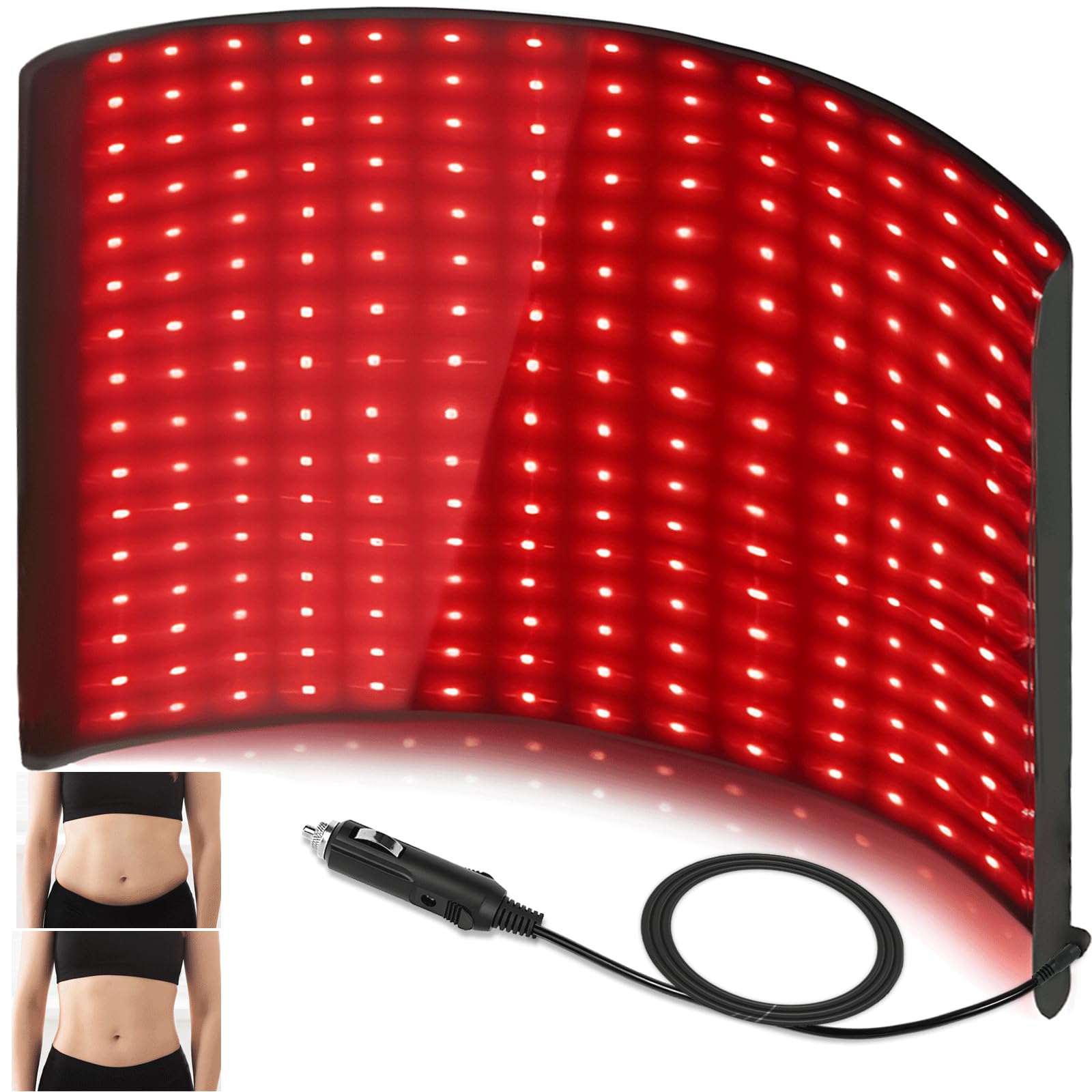 Photo 1 of 50W Powerful Red Light Therapy for Belt, 765 LEDs 3 in 1 Chip 660nm&Dual 850nm Red Light Therapy Heating Pad, Pads Belt Wearable Wrap, Infrared Light Therapy for Feet Knee Back Waist Pain for Driving