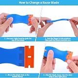 Abeillo Multipurpose Plastic Scraper kit with 10 Replacement Blades view 6