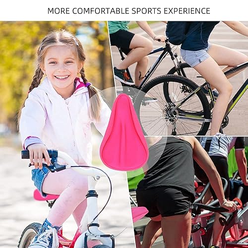KMANDLU Kids Bicycle Seat Cushion, Child Gel Cycing Cover Sports