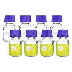 PATIKIL 8 Pack Reagent Media Storage Bottles, 50ml