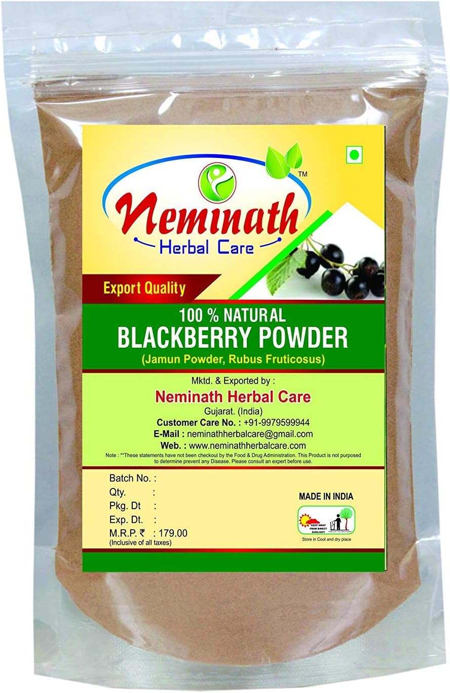 Blackberry Seeds (Jamun Powder,Rubus Fruticosus) Powder 100 gm (3.52 OZ)
