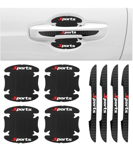Lot De 12 Films Transparents Anti-rayures Pour Poignées De Portière - Protection Peinture Auto Universelle 9.5x7.5 Cm