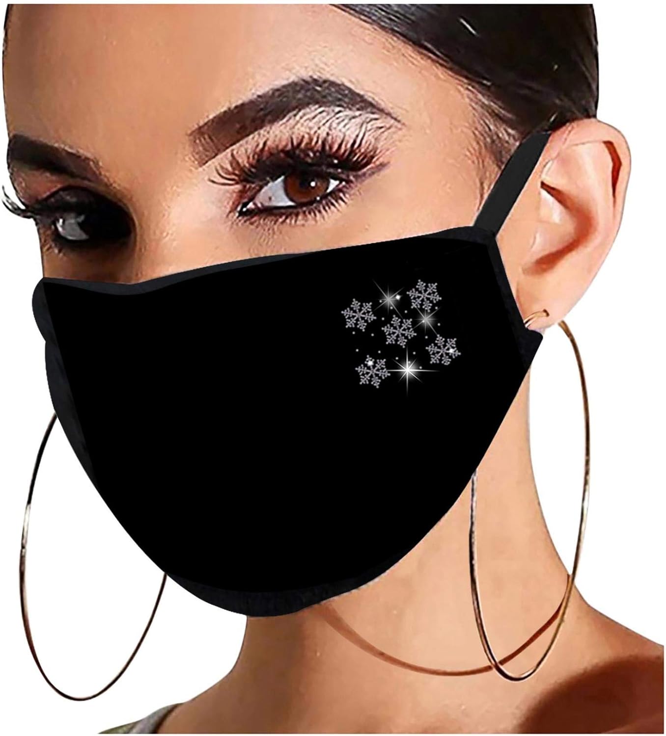 Christmas face mask glitter for Adult women 1 Pack sequin Print Face