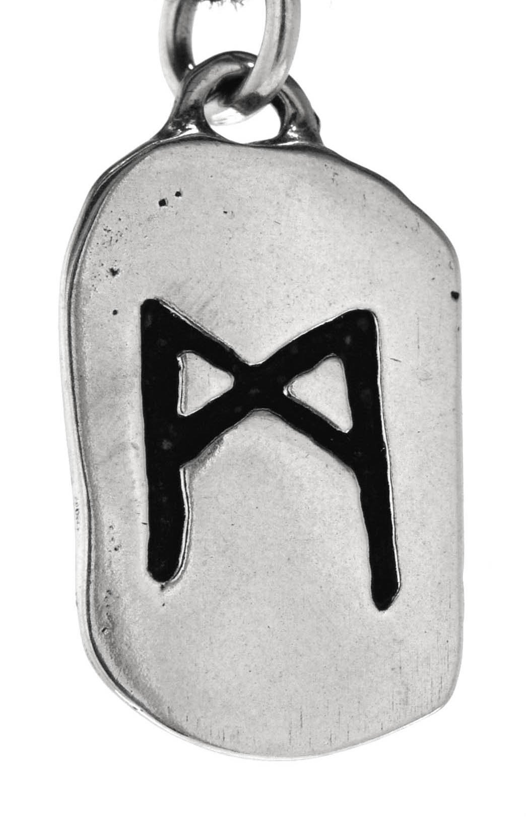 Runes pendant Mannaz made of 925 sterling silver, number312.