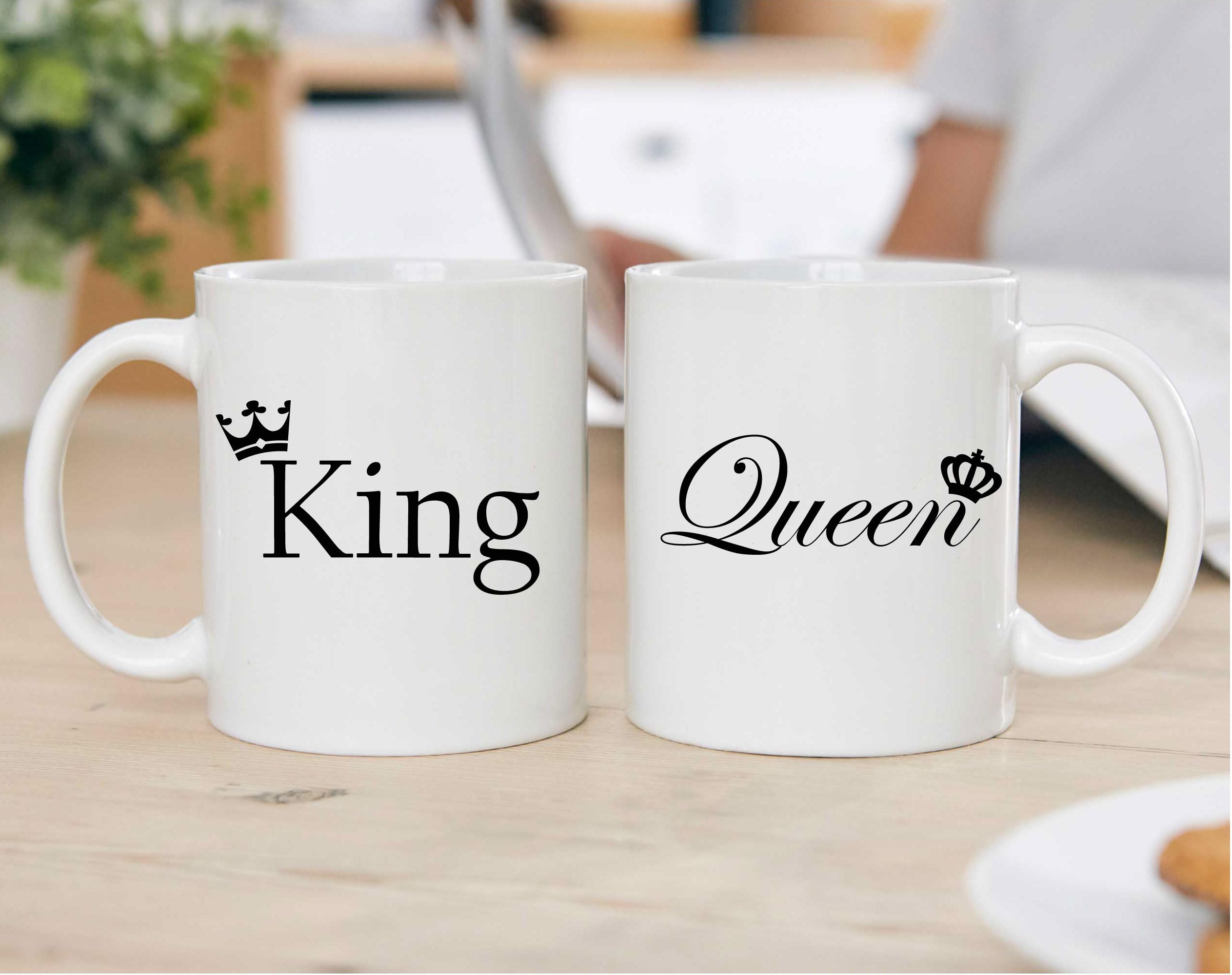 60 Second Makeover Limited King and Queen Couples Mug Set Parents Present Husband Wife Boyfriend Girlfriend Valentines Gift Christmas Anniversary C