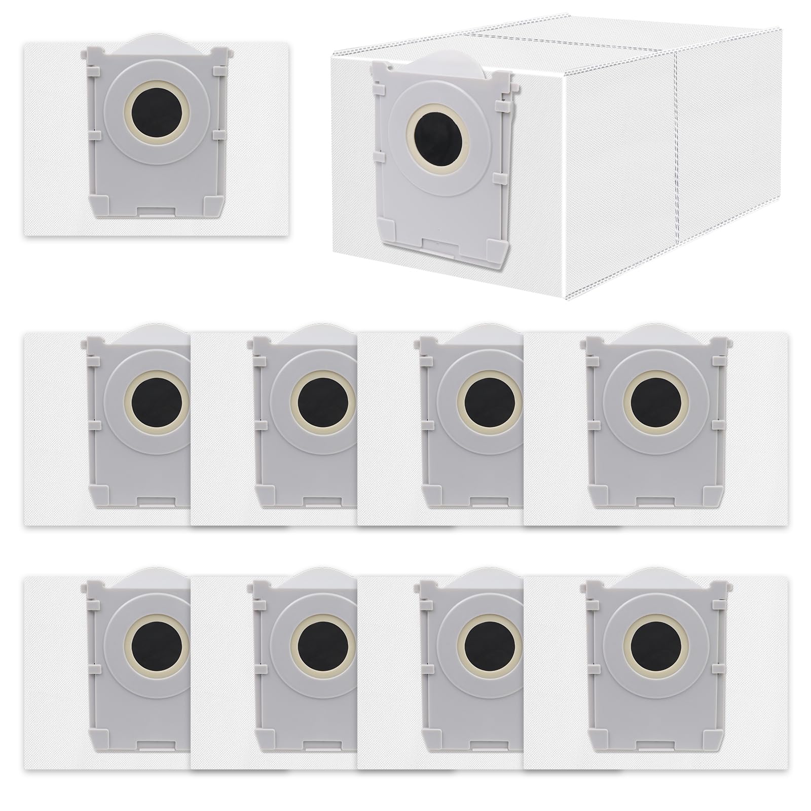 T50 Staubbeutel für Ecovacs X8/X9 PRO Omni/T50 Pro Omni//Gen2/Gen3,T50 Max Pro/T50 Omni/T80/T80S/T30C Saugroboter,Aktivkohle Staubbeutel Zubehör,10 Stück 3L Kapazität Staubsaugerbeutel