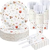 300 Pcs Farm Animal Birthday Party Decoration, Farm Animal Plates and Napkins Cups Serves 50 Guests, Disposable Farms Themed Dinnerware for Baby Shower Wedding Birthday Party Supplies