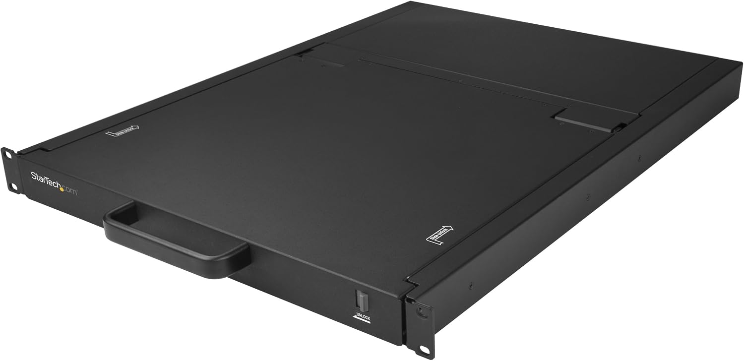 StarTech.com 16 Port Rackmount KVM Console w/ 6ft Cables, Integrated KVM Switch w/ 19" LCD Monitor - Image 5