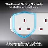 Masterplug Six Socket Extension Lead 2m Cable Unswitched 6-Way BS1363-2 view 4