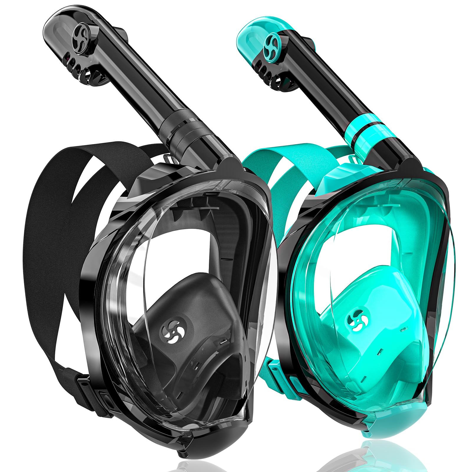 QingSong Full Face Snorkel Mask for Adults, Snorkeling Gear with Camera ...