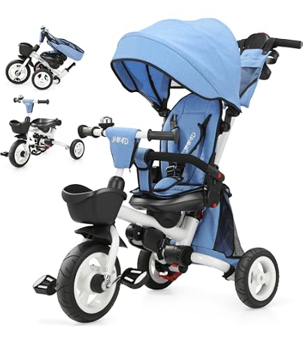 Amazon.com: JMMD 7 in 1 Tricycle Stroller with Push Handle, Baby