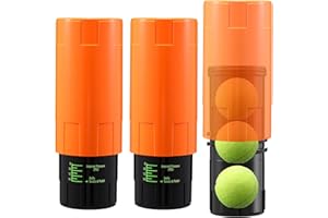 Soulchen Tennis Ball Pressurizer - Tennis Ball Saver Storage Canister Holds 3 Balls Under 14 Psi Pressure, Reusable Stuff for Bounce Retention, Lightweight & Durable