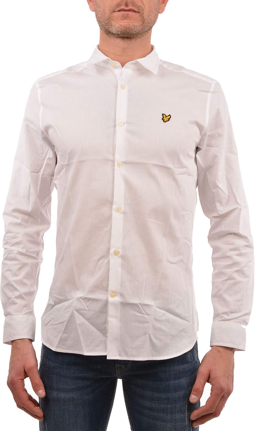 lyle & scott slim fit poplin shirt