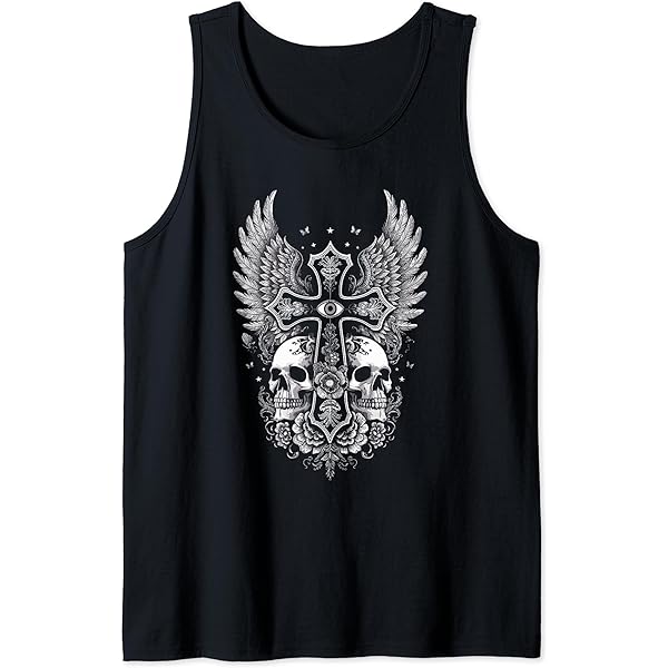 LGB skull cross tank top スカル クロス y2k 00s Amazon.com: Emo Y2K Grunge Aesthetic Goth Skull Cross Gothic
