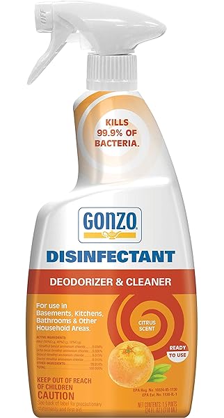 GONZO NATURAL MAGIC DISINFECTANT DISINFECT DEODORIZE AND CLEAN YOUR HOME, CITRUS 24 OUNCE, OUNCE, CITRUS, 24 FL OZ