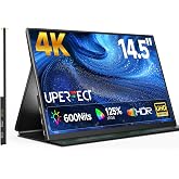 UPERFECT 14.5" 4K Portable Monitor, 125% sRGB, 600 Nits 16:10 Display | 3840&times;2400 UHD 1.06B Colors, Matte IPS Screen, Smart Cover Included, Metal Frame for Laptop, PC &amp; Travel