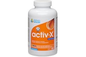 Platinum Naturals Activ-X for Men, 120 Softgels - Energy & Stamina Enhancing Multivitamin - Includes Omega Oil, Rhodiola, Gin