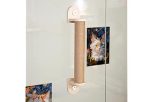 PETKARAY Window Scratching Post, Cat Window Perch Climber, Window Mount 23.5" Cat Scratching Post with Suction Cups