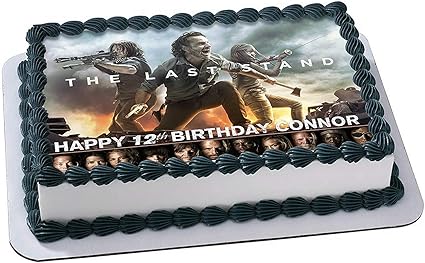 Amazon Com The Walking Dead Edible Cake Topper Personalized