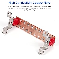 4 Pack -Thick .25" x 2" x 10" Copper Ground Bar