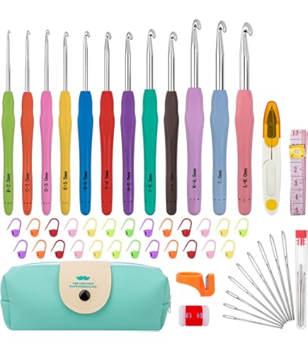 Lot De 14 Crochets En Aluminium Multicolores Pour Loisirs Créatifs