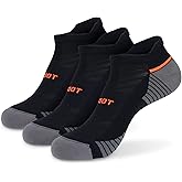 MONFOOT Men's/Women's 3-10 Pairs Silky Dry Athletic Cushion Ankle Socks, Multipack