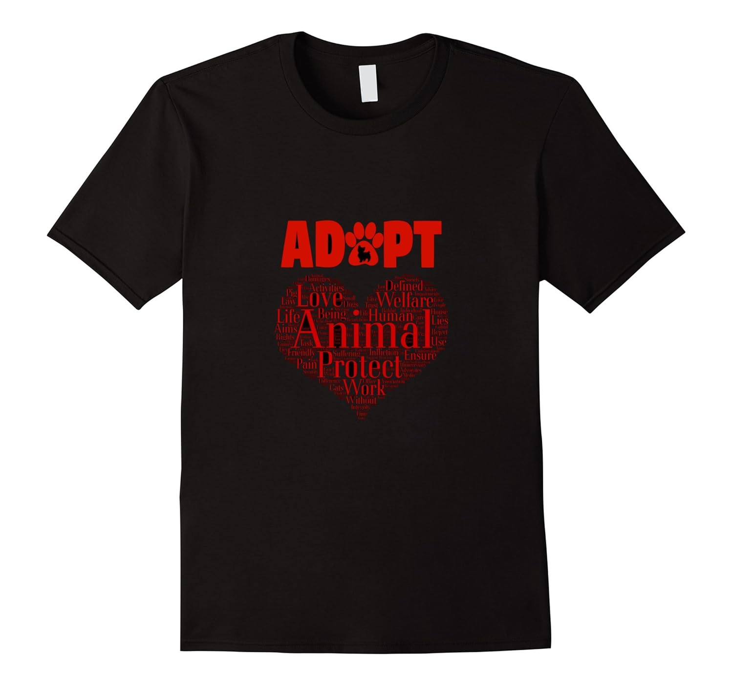 Adopt & Rescue T shirt-Rose