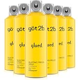 got2b Glued Blasting Freeze Hair Spray, 12 Fl Oz, Pack of 6, Extra Strong Holding Spray for Spikes &amp; Styles, Long-Lasting All-Day Hold, Wind-Tested, Humidity-Resistant, Washes Out Easily