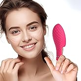 KELITE Portable Mini Facial Massage Ball, Waterproof Rechargeable Powerful Multifunctional Eye Face Finger and Neck Massager (Red)