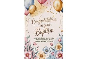 Congratulations On Your Baptism: May Jehovah Bless You as You continue To Serve Him Faithfully, JW Jehovah's Witnesses Notebo