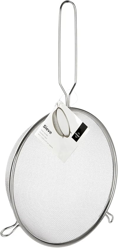 Premier Kitchen Stainless Steel Wire Mesh Sieve Fine Strainer 35cm H