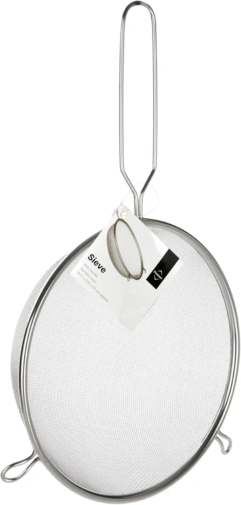 Premier Kitchen Stainless Steel Wire Mesh Sieve Fine Strainer 35cm H