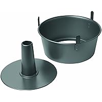 Chicago Metallic Professional 2-Piece 9.5-Inch Angel Food Cake Pan with Feet, 9.5" x 4"