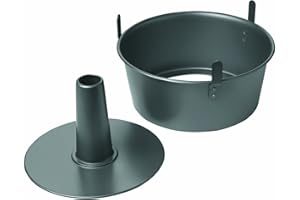 Chicago Metallic Professional 2-Piece 9.5-Inch Angel Food Cake Pan with Feet, 9.5" x 4"