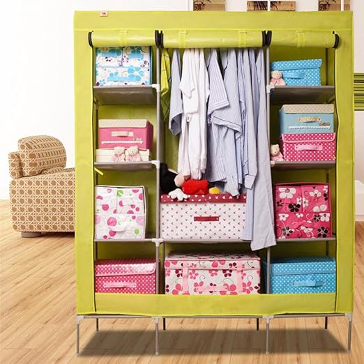 Amazon Com Generic New Super Large Triple Portable Wardrobe Armoire Reinforced Folding Clothes Closet Rack Kitchen Dining